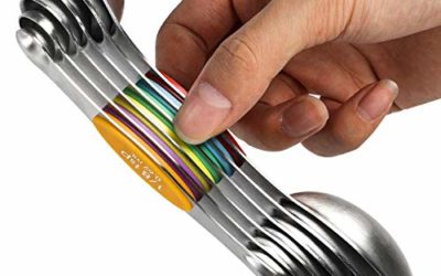 Magnetic Measuring Spoons Set Stainless Steel Dual Sided Stackable Teaspoon for Measuring Dry and Liquid Ingredients