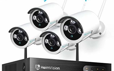 HeimVision HM241 1080P Wireless Security Camera System, 8CH NVR 4Pcs Outdoor WiFi Surveillance Camera with Night Vision, Waterproof, Motion Alert, Remote Access, No Hard Disk