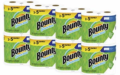 Bounty Quick-Size Paper Towels, White, 16 Family Rolls = 40 Regular Rolls