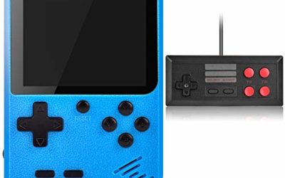 Handheld Game Console, Kiztoys Retro Video Games Console for kids with 400 Classic Games, Supporting 2 Players and TV Connection, 800 mAh Rechargeable Battery