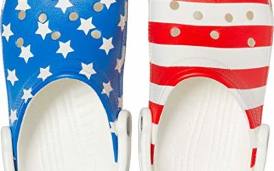 Crocs Classic American Flag Clog, white/multi, 11 US Women / 9 US Men