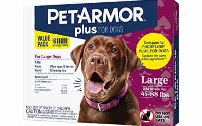 PETARMOR Plus for Dogs Flea and Tick Prevention for Dogs, Long-Lasting & Fast-Acting Topical Dog Flea Treatment, 6 Count