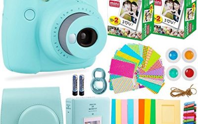 Fujifilm Instax Mini 9 Camera with Fuji Instant Film (40 Sheets) & Accessories Bundle Includes Case, Filters, Album, Lens, and More