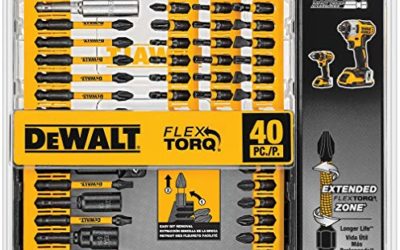 DEWALT Screwdriver Bit Set, Impact Ready, FlexTorq, 40-Piece (DWA2T40IR),Black/Silver IMPACT READY FlexTorq Screw Driving Set, 40-Piece