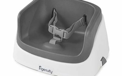 Ingenuity SmartClean Toddler Booster Seat – Slate, Easy-Open Box