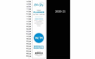 Blue Sky 2020-2021 Academic Year Weekly & Monthly Planner, Flexible Cover, Twin-Wire Binding, 5" x 8", Enterprise
