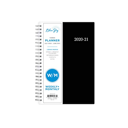 Blue Sky 2020-2021 Academic Year Weekly & Monthly Planner, Flexible Cover, Twin-Wire Binding, 5" x 8", Enterprise