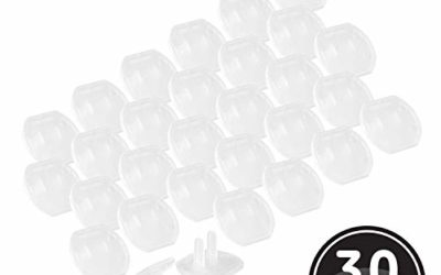 GE, Clear Child Safety, 30 Pack, Covers,Keep Children Safe, For Unused Electrical Outlets, Easy to Install, Guards Against Shocks, Plastic, 51175
