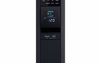 CyberPower CP1500PFCLCD PFC Sinewave UPS System, 1500VA/1000W, 12 Outlets, AVR, Mini Tower