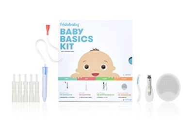 Baby Basics Care Kit by FridaBaby | a Registry Must Have Gift Set Includes NoseFrida, NailFrida, Windi, DermaFrida & Silicone Carry Case – a Great Value to Keep Your Baby Healthy & Clean