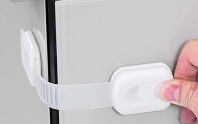 Child Safety Strap Locks (4 Pack) for Fridge, Cabinets, Drawers, Dishwasher, Toilet, 3M Adhesive No Drilling – Jool Baby