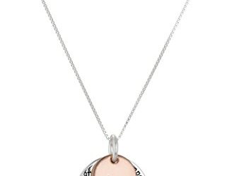 Two-Tone Sterling Silver "Be" Graffiti Charm Necklace, 18"