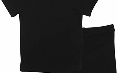 AVAUMA Newborn Baby Little Boys Snug-Fit Pajamas Summer Short Sets Pjs Kids Clothes (S/Black)