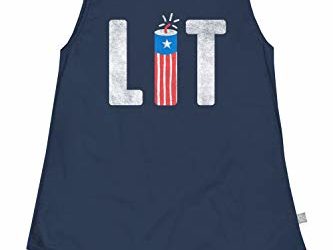Tipsy Elves Women's Navy Lit Tank Top – USA Patriotic Shirt: L