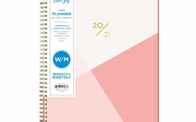 Blue Sky 2020-2021 Academic Year Weekly & Monthly Planner, Flexible Cover, Twin-Wire Binding, 8.5" x 11", Cali Pink