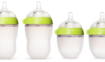 Comotomo – Baby Bottles – Baby Feeding – Green – 4 Pack – Two 5 Ounce Bottles and Two 8 Ounce Bottles