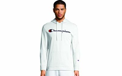 Champion Men's MIDDLEWEIGHT Hoodie, White, X Large