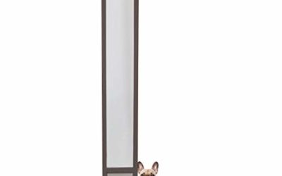 PetSafe Freedom Aluminum Patio Panel Sliding Glass Dog and Cat Door, Adjustable 76 13/16 in to 80 11/16 in – Medium Bronze Pet Door