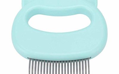 MOMSIV Cat Comb Massager Pet Hair Removal Massaging Shell Comb Massage Tool for Removing Matted Fur, Knots and Tangles (Green)
