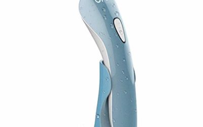 Brori Electric Razor for Women – Womens Shaver Bikini Trimmer Body Hair Removal for Legs and Underarms Rechargeable Wet and Dry Painless Cordless with LED Light, Blue