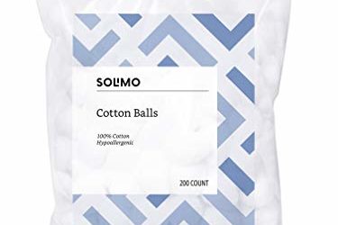 Amazon Brand – Solimo Cotton Balls, 200 Count (Pack of 1)