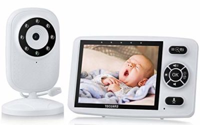 TOGUARD Video Baby Monitor with Camera,3.5 Inch Screen Infant Optics Digital Video Baby Monitor with 2 Way Talk Infrared Night Version Wireless Transmission Vox Auto Feeding Clock Lullabies