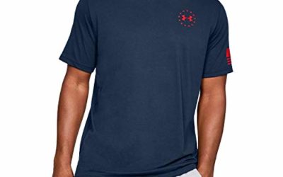 Under Armour Men's Freedom Flag T-Shirt , Academy Blue (409)/Red , Large