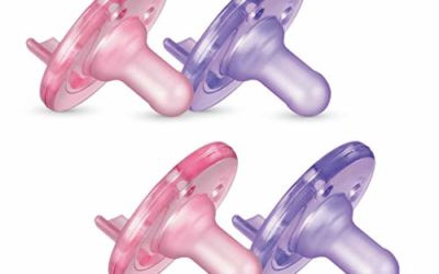Philips AVENT Soothie Pacifier, 0-3 Months, Pink/Purple, 4 Pack, SCF190/42