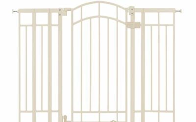 Summer Multi-Use Deco Extra Tall Walk-Thru Gate, Beige (28.5 – 48 Inch)