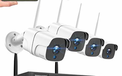 TOGUARD Wireless Security Camera System 8CH 1080P NVR 4Pcs 1080P Outdoor/Indoor WiFi Surveillance Cameras with Motion Detection,Email Alert,Night Vision,Remote Monitor,Waterproof,No Hard Drive