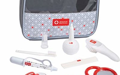 American Red Cross Deluxe Health and Grooming Kit| Infant and Baby Grooming | Infant and Baby Health | Thermometer, Medicine Dispenser, Comb, Brush, Nail Clippers and More with Convenient Tote
