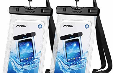 Mpow 097 Universal Waterproof Case, IPX8 Waterproof Phone Pouch Dry Bag Compatible for iPhone 11/11 Pro Max/Xs Max/XR/X/8/8P Galaxy up to 6.8", Phone Pouch for Beach Kayaking Travel or Bath (2 Pack)