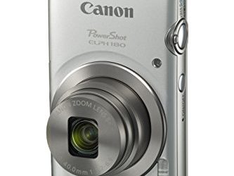 Canon PowerShot ELPH 180 Digital Camera w/ Image Stabilization and Smart AUTO Mode (Silver), 0.90in. x 3.70in. x 2.10in. – 1093C001