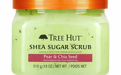 Tree Hut Shea Sugar Scrub Pear & Chia Seed, 18oz, Ultra Hydrating and Exfoliating Scrub for Nourishing Essential Body Care