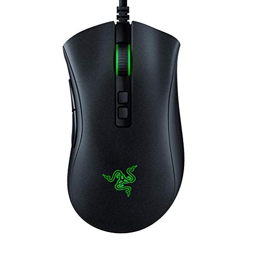 Razer DeathAdder v2 Gaming Mouse: 20K DPI Optical Sensor – Fastest Gaming Mouse Switch – Chroma RGB Lighting – 8 Programmable Buttons – Rubberized Side Grips – Classic Black