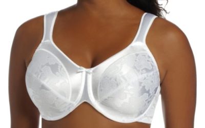 Bali Women's Satin Tracings Minimizer Underwire Bra, White, 36C