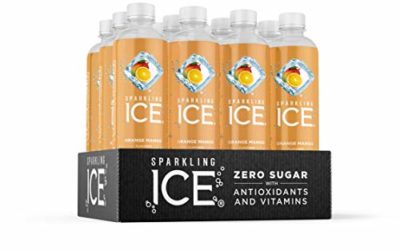 Sparkling Ice, Orange Mango Sparkling Water, with Antioxidants and Vitamins, Zero Sugar, 17 fl oz Bottles (Pack of 12)