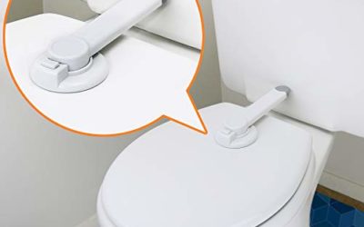 Baby Toilet Lock by Wappa Baby &ndash; Ideal Baby Proof Toilet Lid Lock with Arm &ndash; No Tools Needed Easy Installation with 3M Adhesive &ndash; Top Safety Toilet Seat Lock &ndash; Fits Most Toilets &ndash; White (1 Pack)
