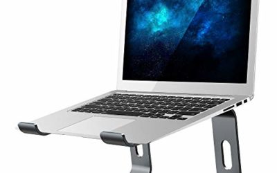 Nulaxy Laptop Stand, Ergonomic Aluminum Laptop Mount Computer Stand, Detachable Laptop Riser Notebook Holder Stand Compatible with Macbook Air Pro, Dell XPS, Lenovo More 10-15.6" Laptops – Space Gray