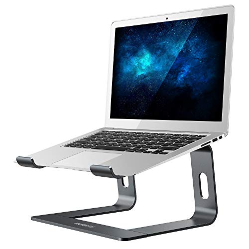 Nulaxy Laptop Stand, Ergonomic Aluminum Laptop Mount Computer Stand, Detachable Laptop Riser Notebook Holder Stand Compatible with Macbook Air Pro, Dell XPS, Lenovo More 10-15.6" Laptops – Space Gray