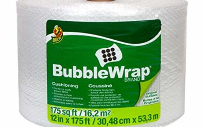 Duck Brand Bubble Wrap Roll, Original Bubble Cushioning, 12" x 175', Perforated Every 12" (286891)