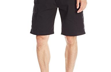 Wrangler Authentics Men's Classic Relaxed Fit Cargo Short, Black Twill, 32