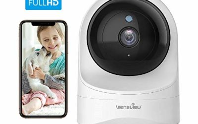 Baby Monitor Camera, Wansview 1080PHD Wireless Security Camera for Home, WiFi Pet Camera for Dog and Cat, 2 Way Audio, Night Vision, Works with Alexa Q6-W