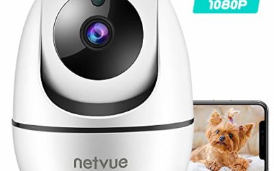 Dog Camera, Netvue 1080P FHD 2.4GHz WiFi Pet Camera, Indoor Security Camera for Pet/Baby/Nanny, AI Human Detection, Night Vision, Cloud Storage/TF Card, 2-Way Audio Compatible with Alexa