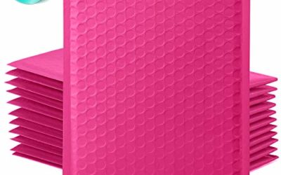 GSSUSA Pink Poly Bubble Mailers 6×10 Padded Envelopes #0 Shipping Envelopes Bubble Mailers Self Sealing Padded Envelope 25Pack