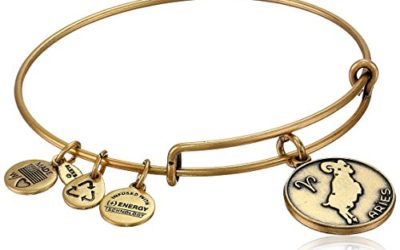 Alex and Ani Rafaelian Gold-Tone Aries II Expandable Wire Bangle Bracelet, 7.25"