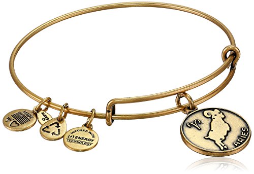 Alex and Ani Rafaelian Gold-Tone Aries II Expandable Wire Bangle Bracelet, 7.25"