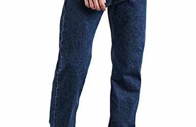 Levi's Men's 505 Regular Fit Jeans, Dark Stonewash, 36W x 30L