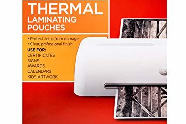 Scotch Thermal Laminating Pouches, 200-Pack, 8.9 x 11.4 inches, Letter Size Sheets, Clear, 3-Mil (TP3854-200)