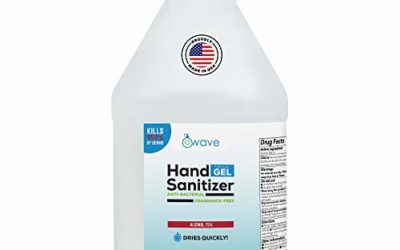 Wave Gel Hand Sanitizer | Advanced No-Rinse Gel | 75% Alcohol | Made in USA | 1 Gallon Bottle with Easy to Use Pump